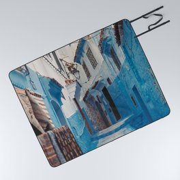 BLUE - AND - WHITE - CONCRETE - HOUSES - PHOTOGRAPHY Picnic Blanket