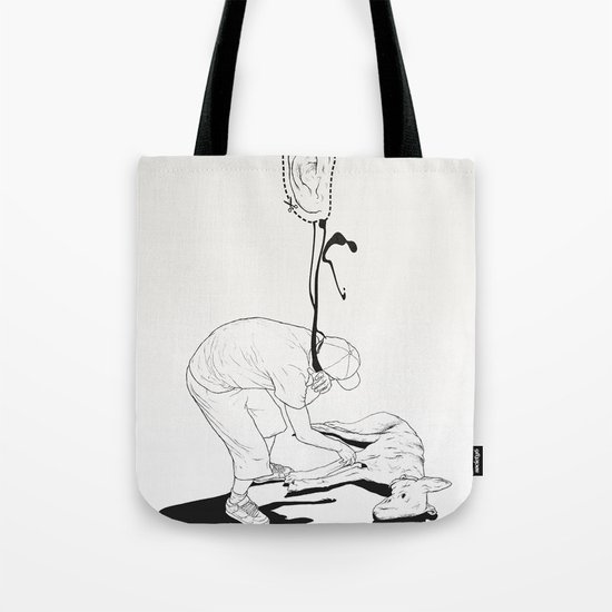 you took my ear Tote Bag