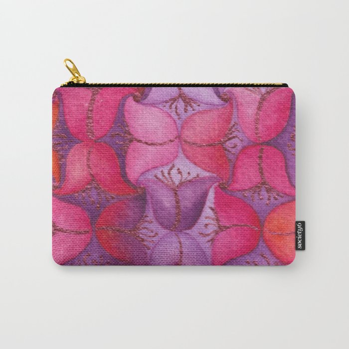Pink and Purple Tulips Carry-All Pouch