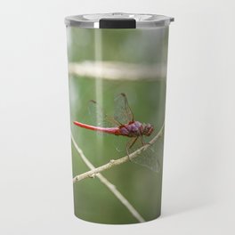 Red Dragonfly Travel Mug