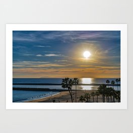 1373 Sunset at  C o r o n a  Del Mar Main Beach Art Print | Color, Photo 