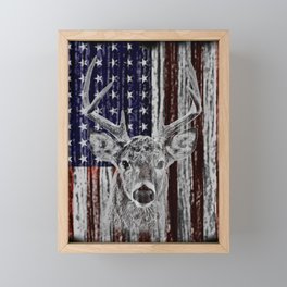 Patriotic Buck Framed Mini Art Print
