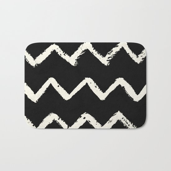 Tribal Chevron Stripes Bath Mat