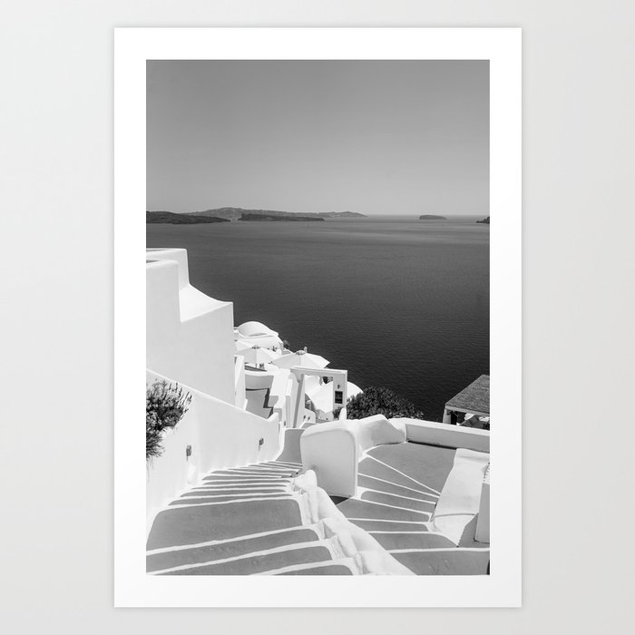 Mediterranean Black and White Art Print