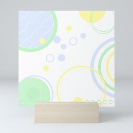 colourful shape pattern Mini Art Print