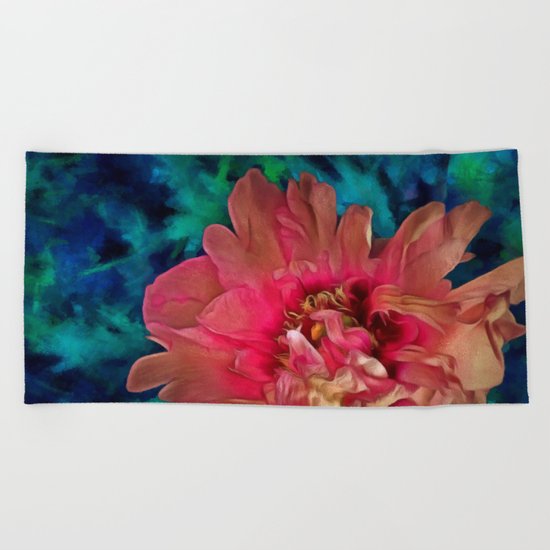 Peony Beach Towel