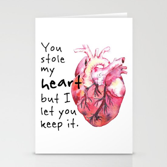 Stolen Heart Stationery Cards