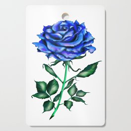 The rose is blue. Rose of love.    Cutting Board