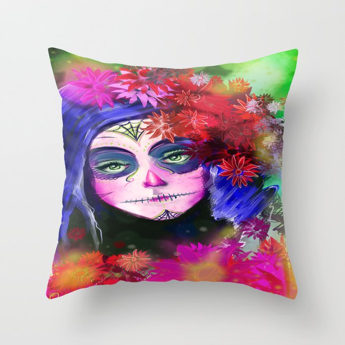 Day of the dead throw pillows sales