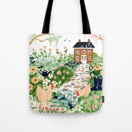 Chickens in the Garden Tote Bag