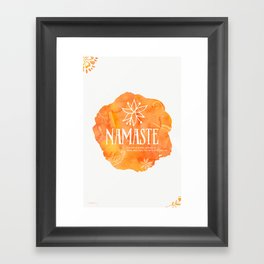 Namaste Mango color Framed Art Print