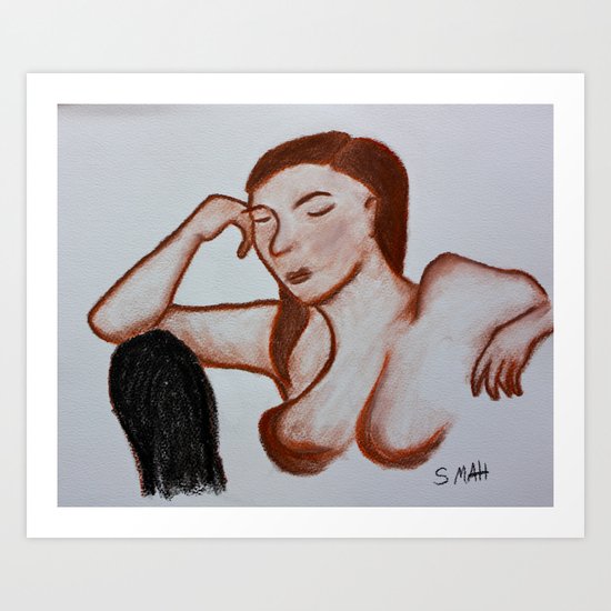 The Black Chair Art Print