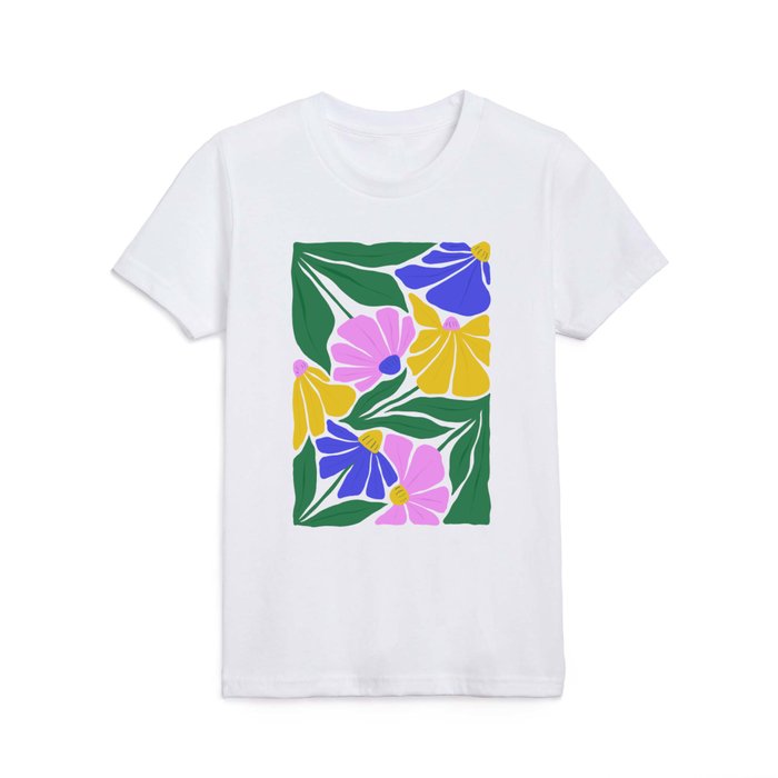 Midnight Summer: Matisse Foliage | Flower Market 001 Kids T Shirt