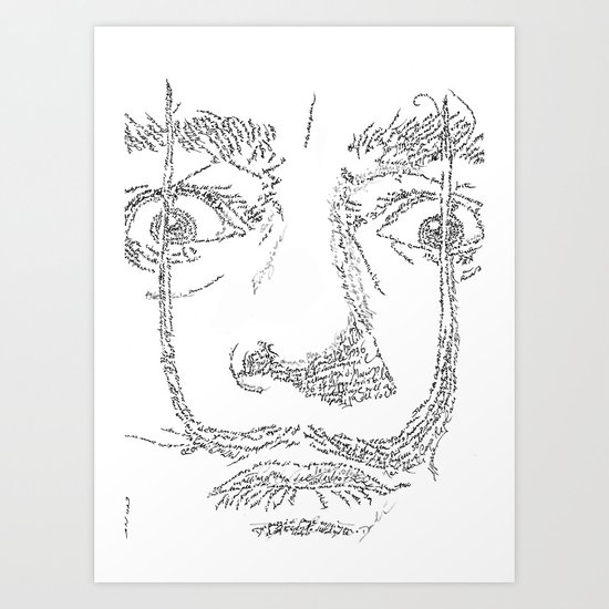 Salvador Dalì WordsPortrait Art Print