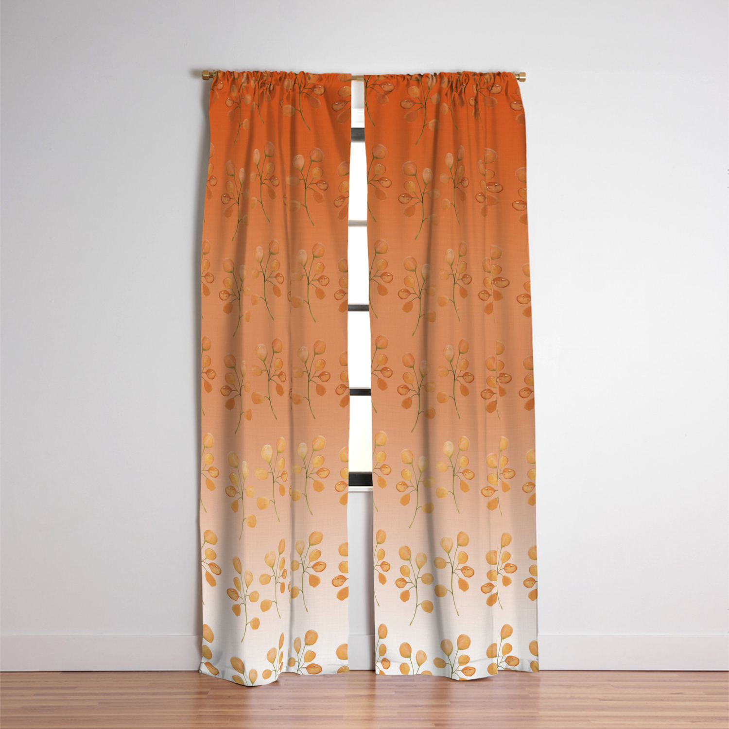 Cactus Flowers In Soft Orange Blackout Curtain By Marcanton