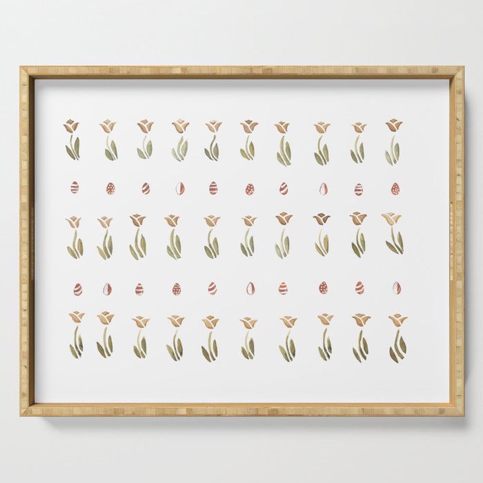 Tulips and Eggs Serving Tray