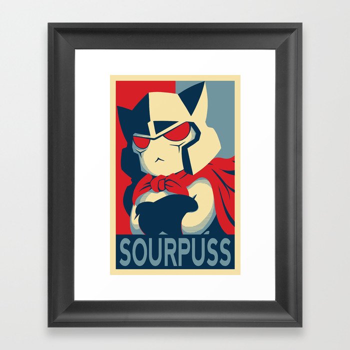 Sourpuss Framed Art Print