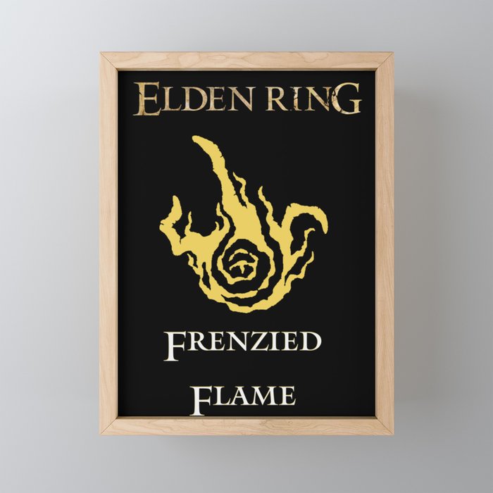 Frenzied Flame Elden Ring Framed Mini Art Print