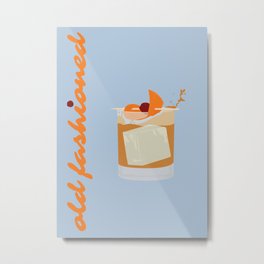 Old Fashioned Retro Cocktail Metal Print