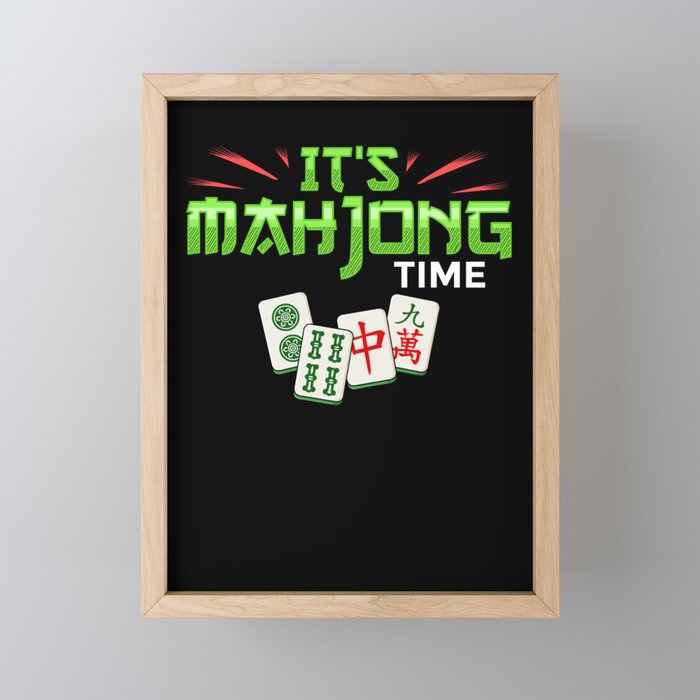 Mahjong Game Mah Jongg Online Player Tile Framed Mini Art Print