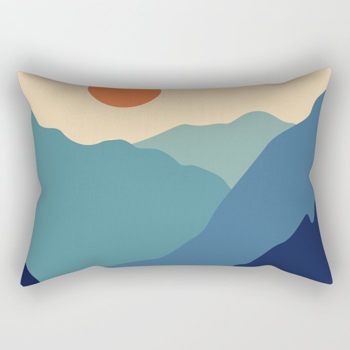 Mountains & River II Rectangular Pillow