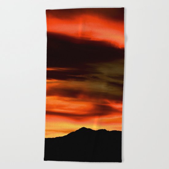 SW Orange Mountain Sunrise - II Beach Towel