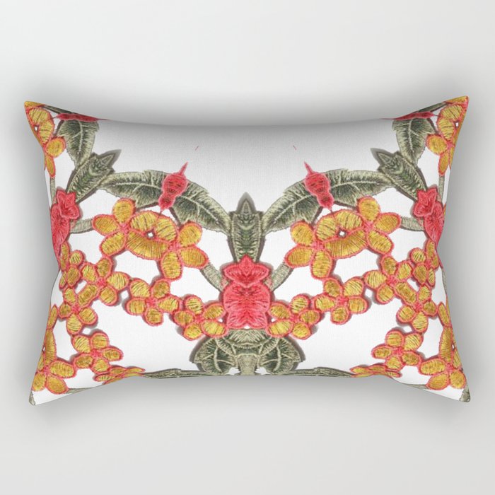 Embroidered Pattern Rectangular Pillow