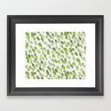 Imperfect brush strokes - olive green Gerahmter Kunstdruck
