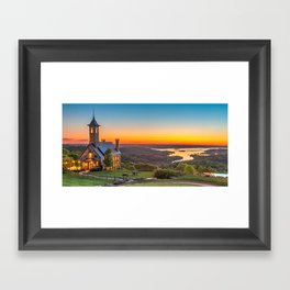 Table Rock Lake And Chapel From Top Of The Rock Panorama Framed Art Print