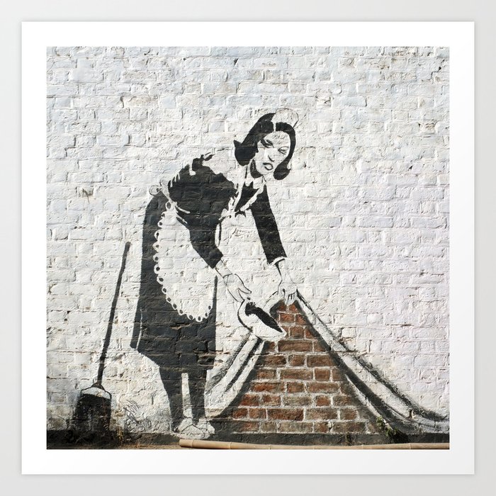 Banksy restored with artificial intelligence 8k Art Print by nobelart