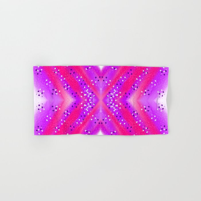 X Purple And Fuchsia Polka Dots Seamless Pattern Hand & Bath Towel