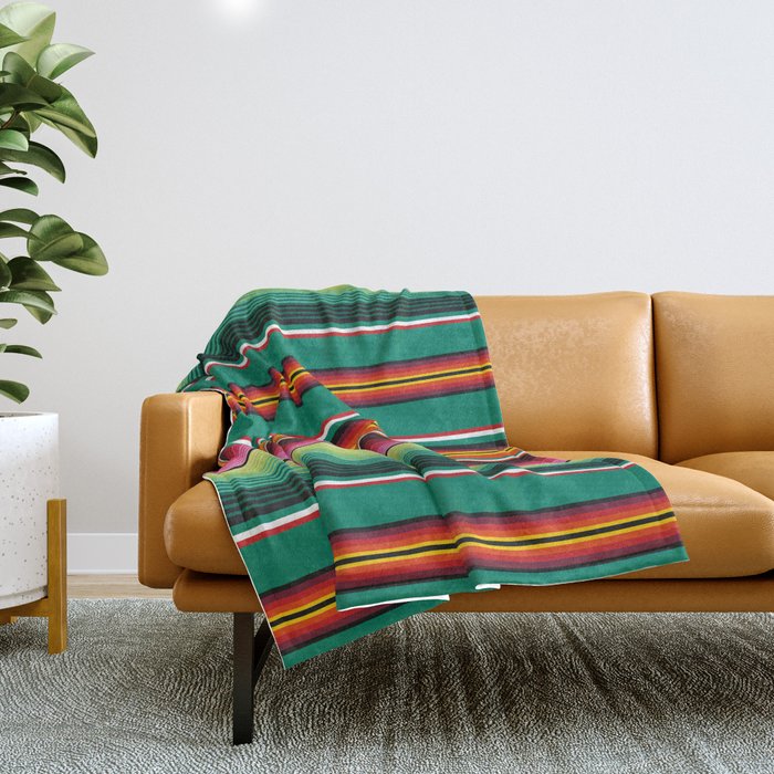 The Mexican Stripes 3 Throw Blanket
