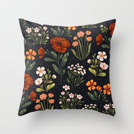Wild Flowers ~ vol1.  vintage inspired botanical Throw Pillow