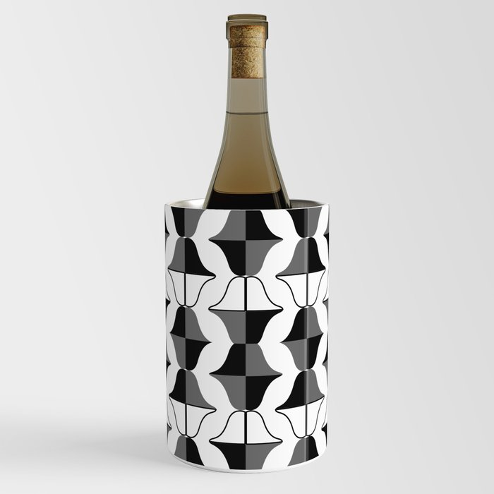 Whale Song Midcentury Arches Monochrome Wine Chiller