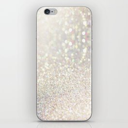 White Iridescent Glitter iPhone Skin