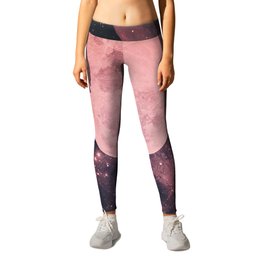 Pink Moon Phases Leggings | Galaxy, Witch, Lunar, Withc, Guru, Mixedmedia, Star, Graphicdesign, Space, Moon 
