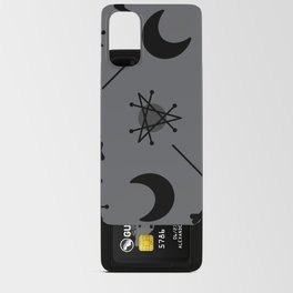 Moons & Stars Atomic Era Abstract Slate Gray Android Card Case