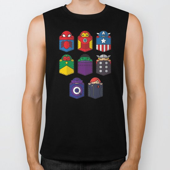 World's mightiest pocket heroes Biker Tank