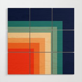 Retro 70s Color Palette Wood Wall Art