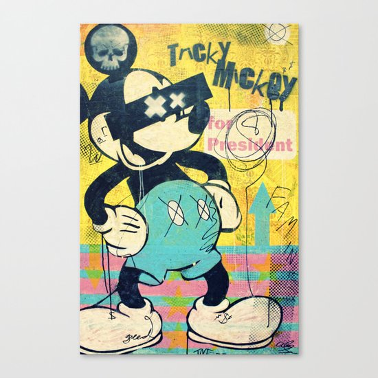 Tricky Mickey (Painted Version) Canvas Print