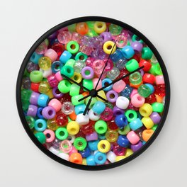 Rainbow beads! Decora fun! Wall Clock | Rainbow, Fun, Photo, Beads, Colourful, Bright, Color, Colour, Ponybeads, Kandi 