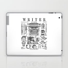 Writer Author Novelist Bookish Writing Tools Vintage Patent Laptop Skin