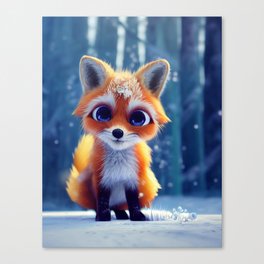 Adorable Fox Canvas Print