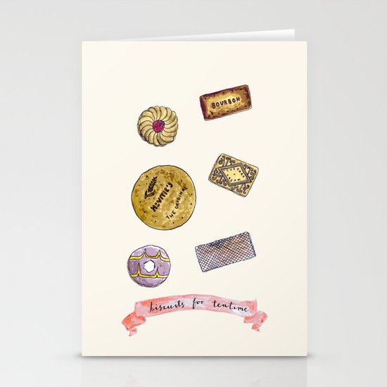 biscuits for tea time Stationery Cards