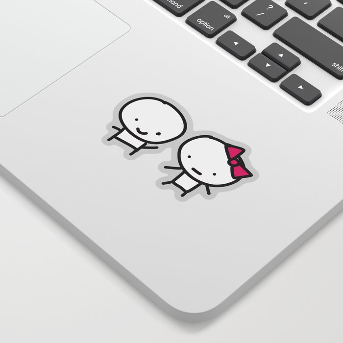 CUTE COUPLE - PINK BOW Sticker by Character Assassination