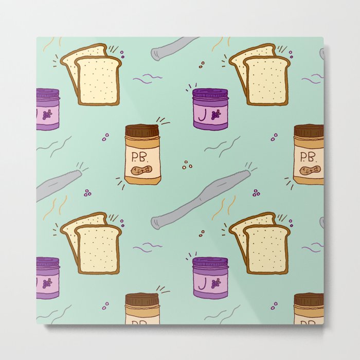 Peanut Butter Jelly Time Metal Print By Joshlafayette Society6