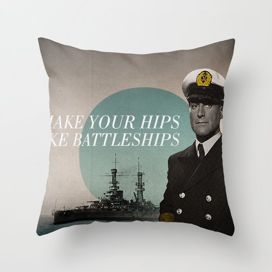 Battleship Throw Pillow