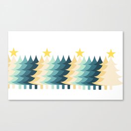 Christmas Tree with Sparkling Star Canvas Print