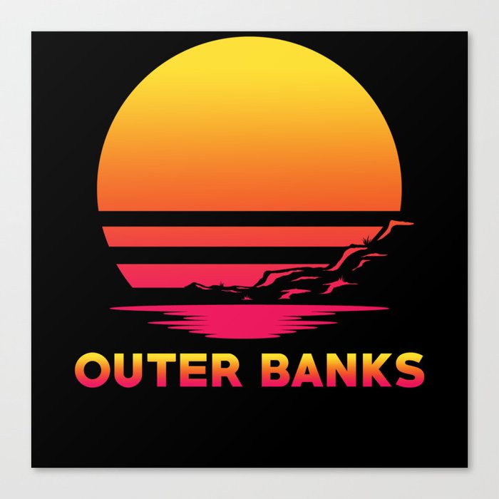 Outer Banks Retro Souvenir Canvas Print