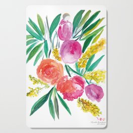 Watercolor bloom  Cutting Board